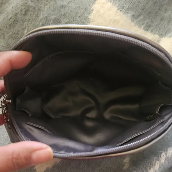 Coach Signature Pattern Cosmetic Bag in Blue and Gray - Picture 4 of 5